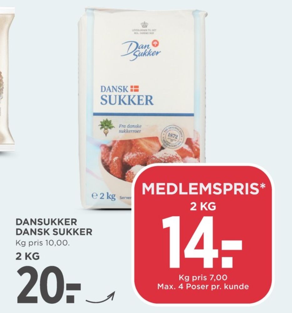 Dansukker, Sukker