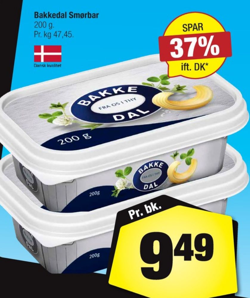 Bakkedal, Smørbar