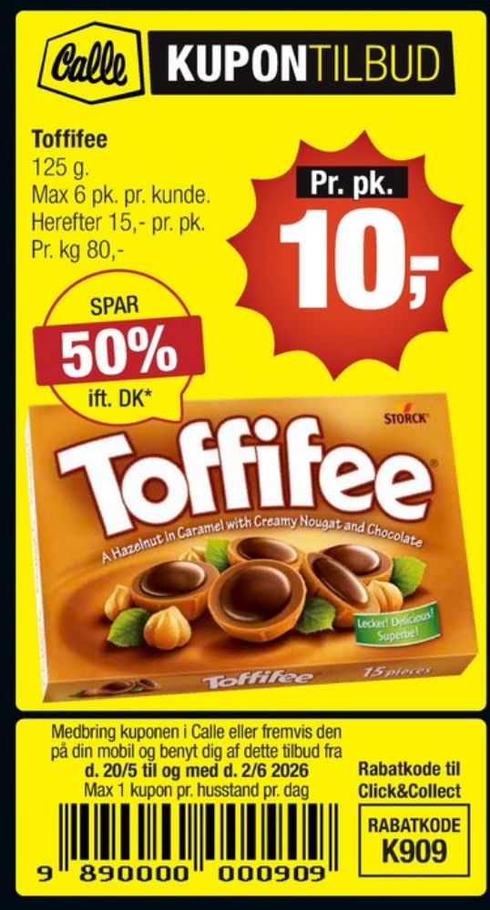 Toffifee, Dessertchokolade