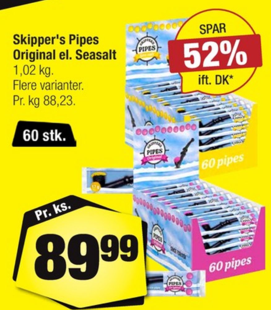 Skippers Pipes, Lakridspiber Seasalt