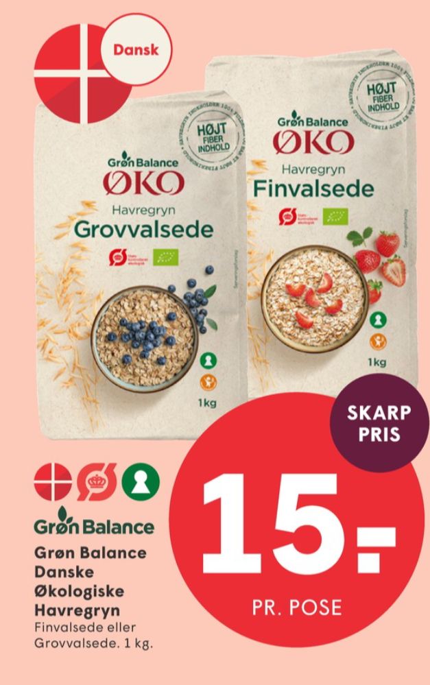 Grøn Balance, Finvalsede Havregryn 