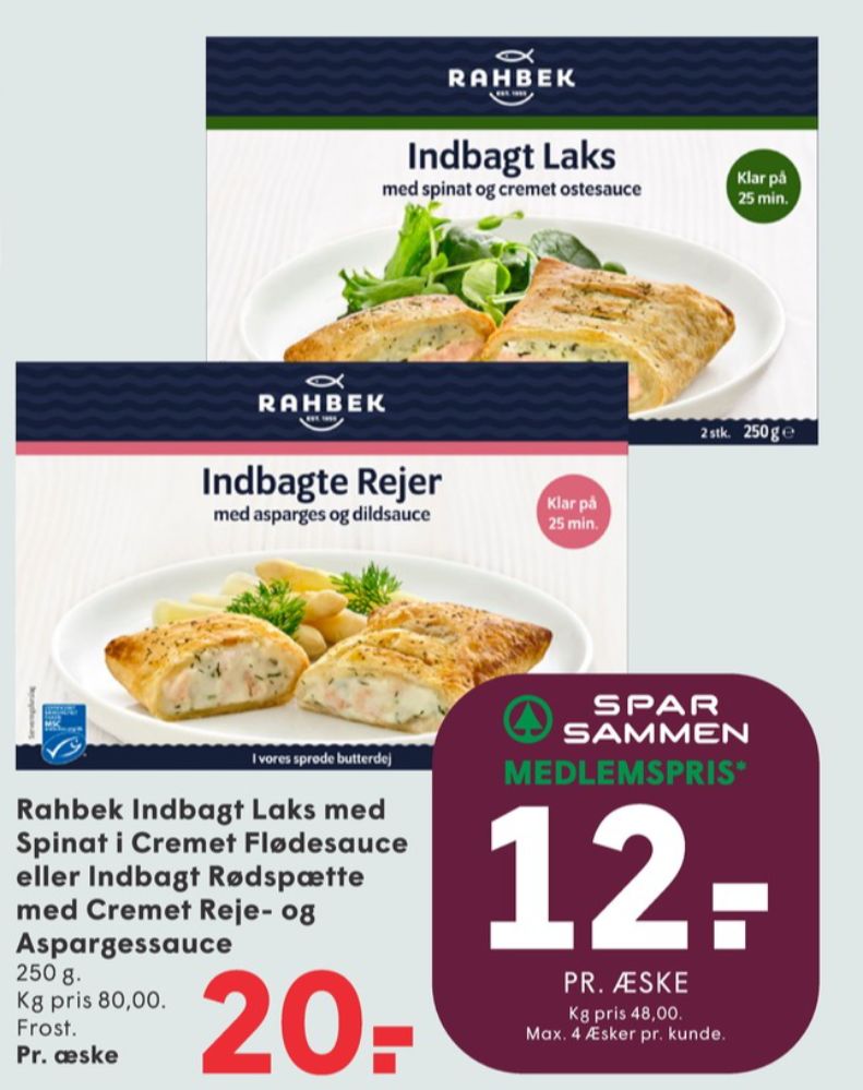 Rahbek, Indbagte Rejer med Asparges og Dildsauce