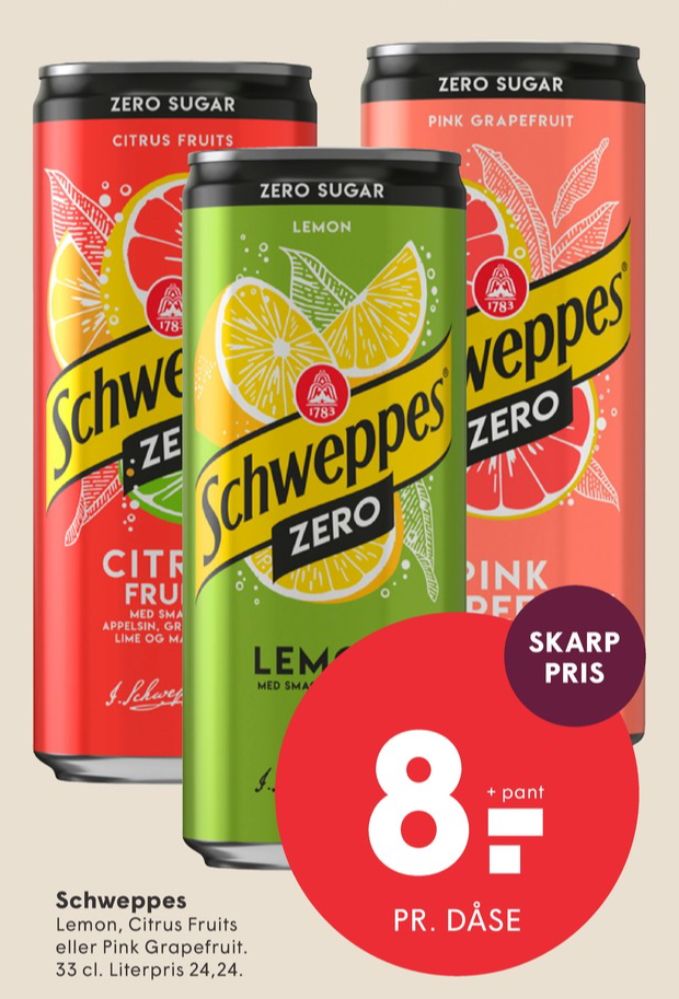 Schweppes Zero Citrus Mix, Lemonsodavand