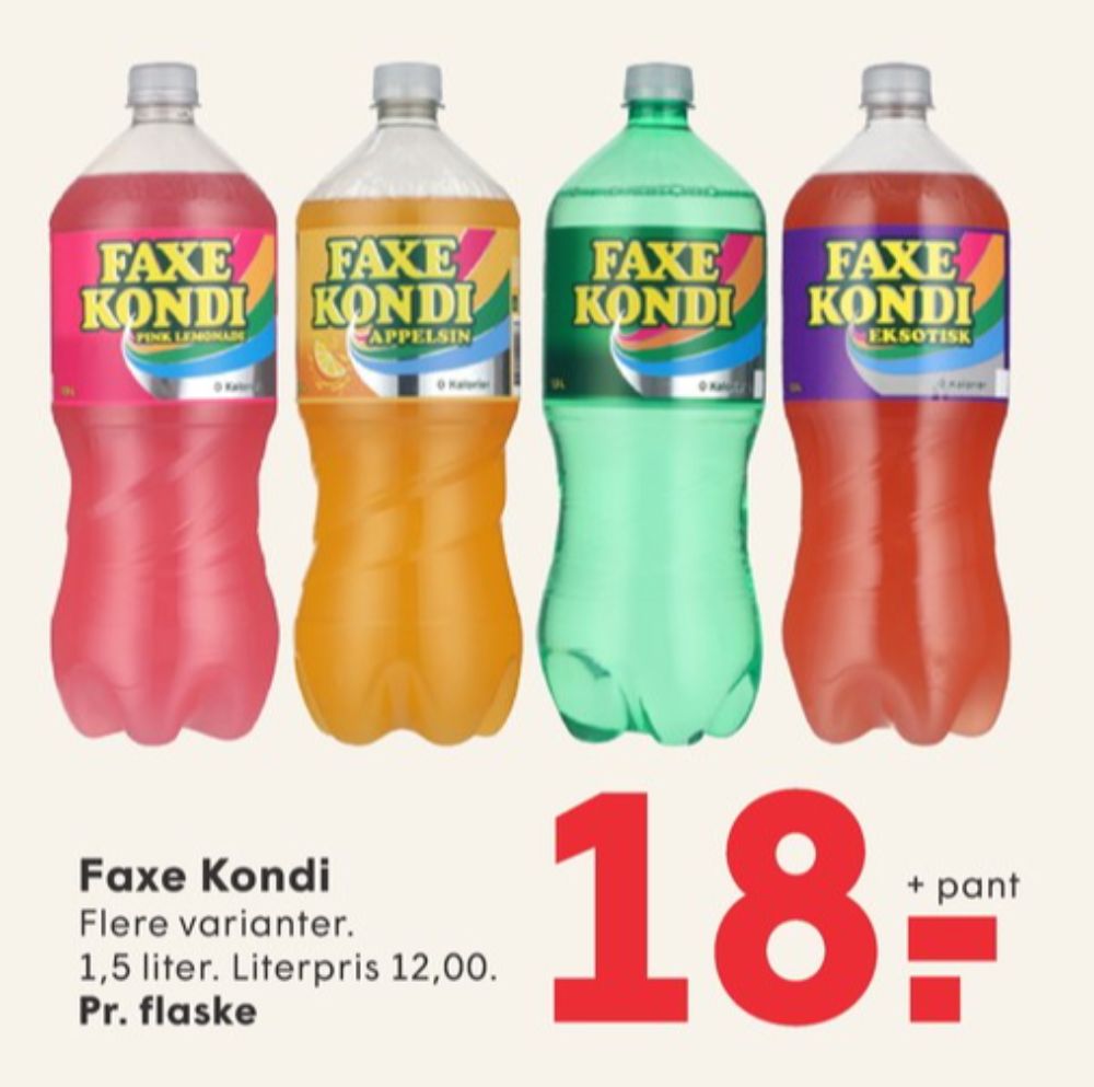 Faxe Kondi 0 Kalorier Pink Lemonade, Sportssodavand