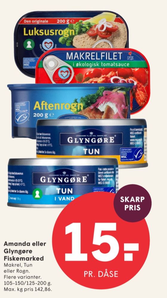 Amanda Seafood, Makrelfilet i Økologisk Tomatsauce