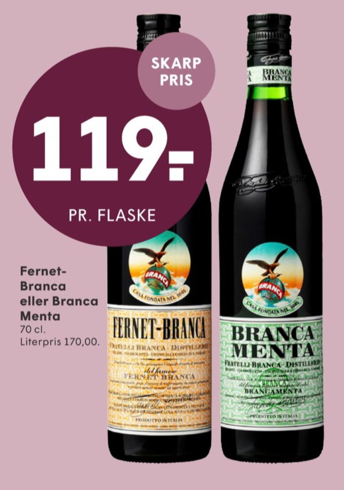 Fernet Branca Brancamenta, Bitter