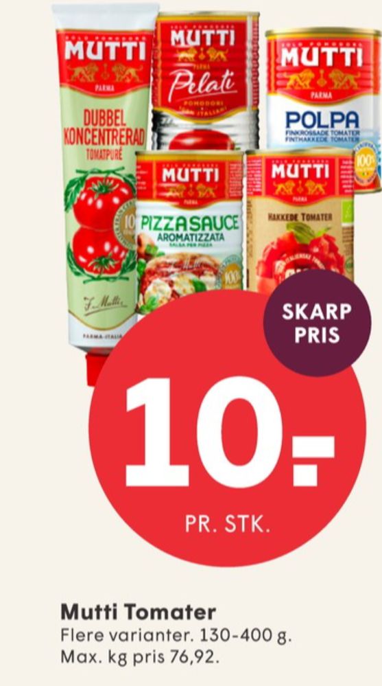 Mutti, Hakkede tomater