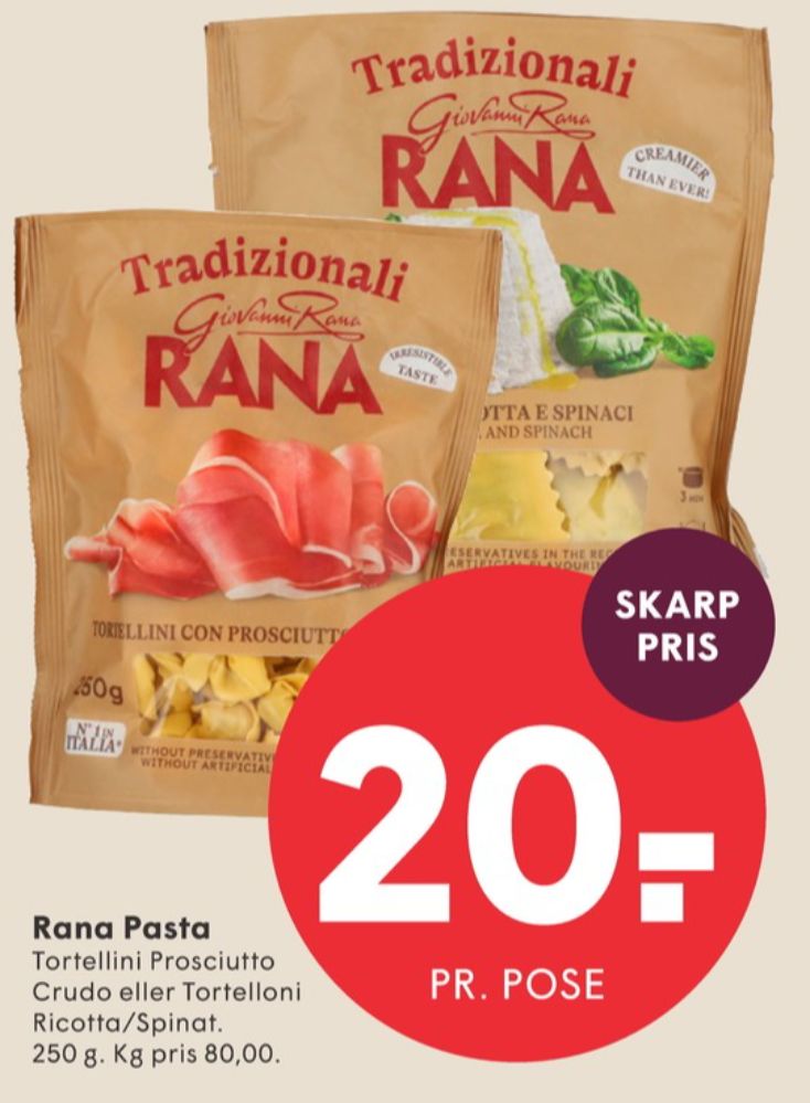 Rana, Tortellini con Prosciutto di Parma