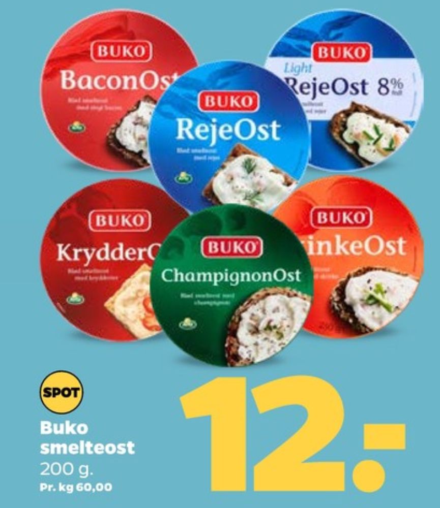 Buko Smelte, Smøreost Champignonost