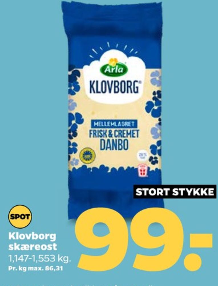 Klovborg, Skæreost Danbo Mellemlagret
