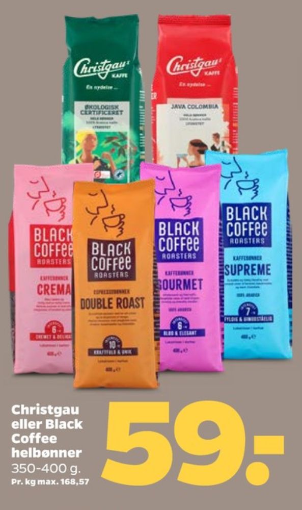 Black Coffee Gourmet, Kaffebønner