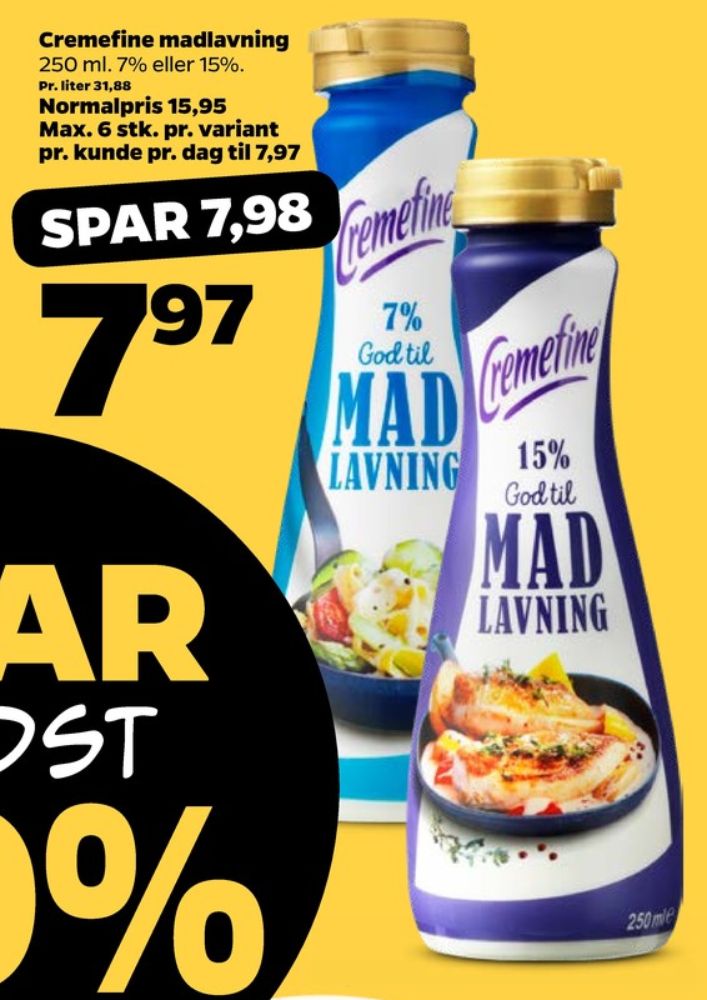 Cremefine, Madlavningsfløde 15 %