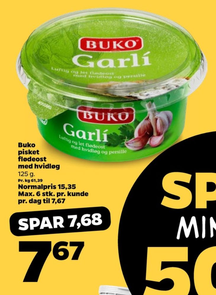 Buko, Flødeost Garli