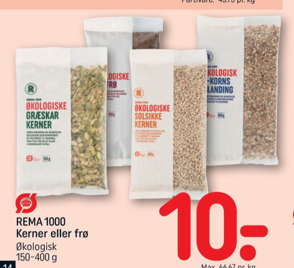 Rema 1000, Græskarkerner