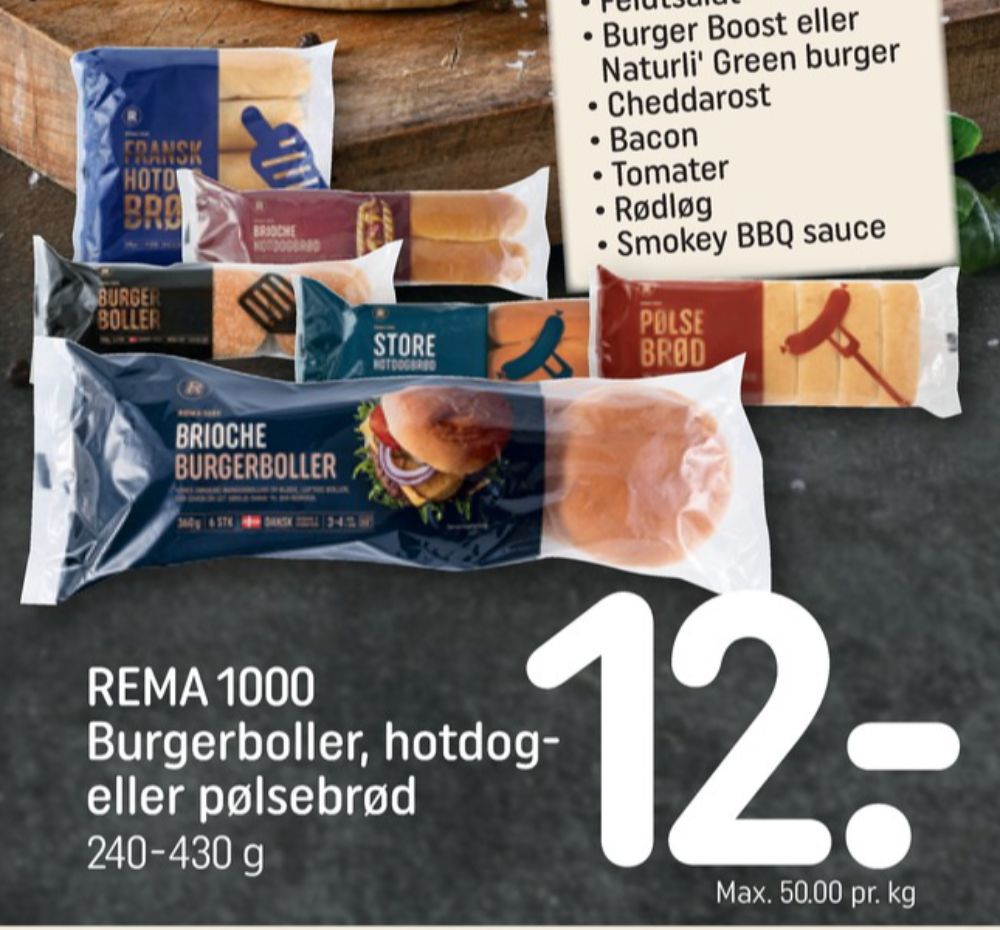 Rema 1000, Brioche Burgerboller