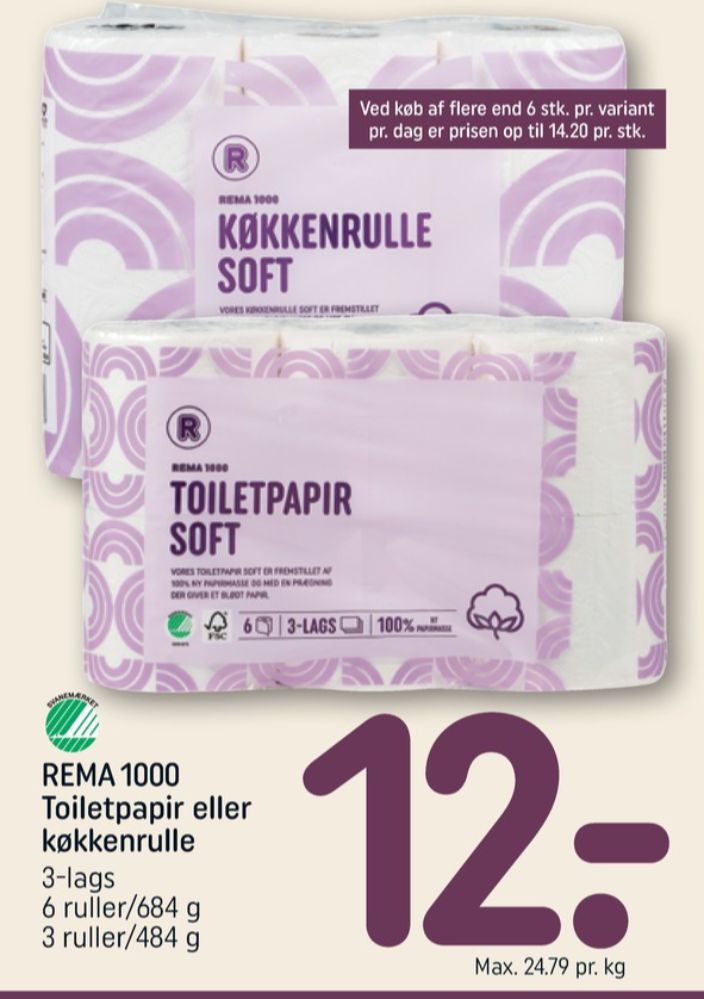 Rema 1000, Toiletpapir
