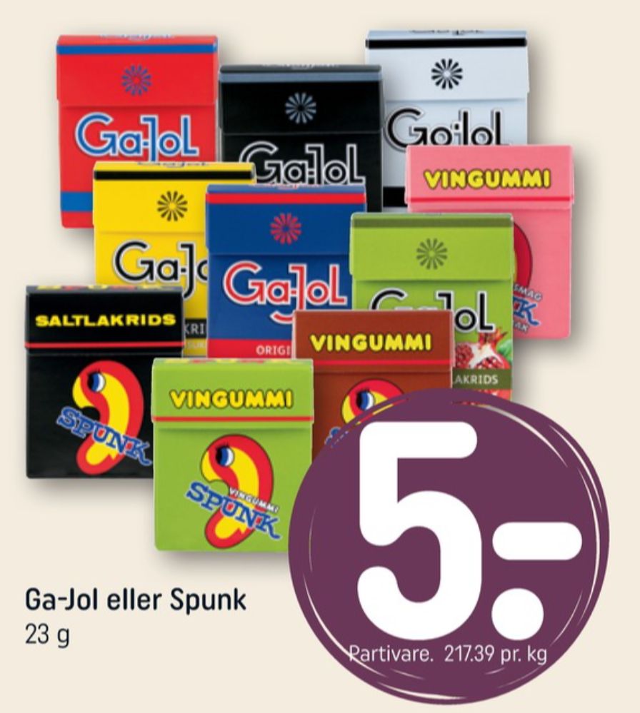 Gajol, Pastiller Salt Lakrids