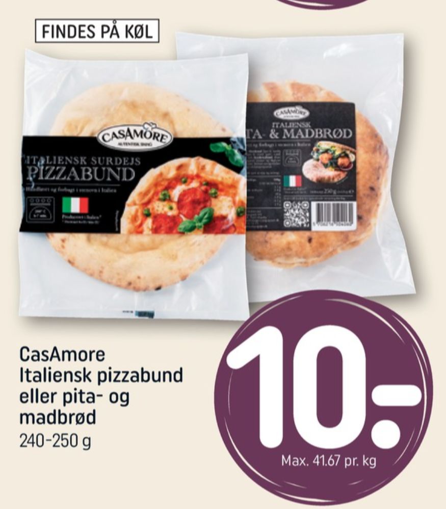 Casamore, Pita & Madbrød