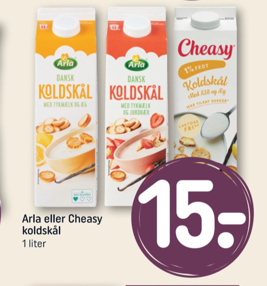 Arla, Koldskål Tykmælk & Jordbær