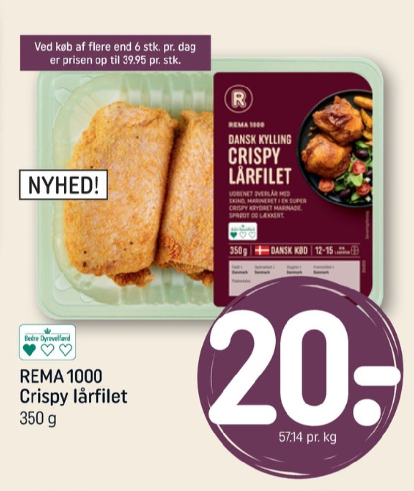 Rema 1000, Kyllingelårfilet