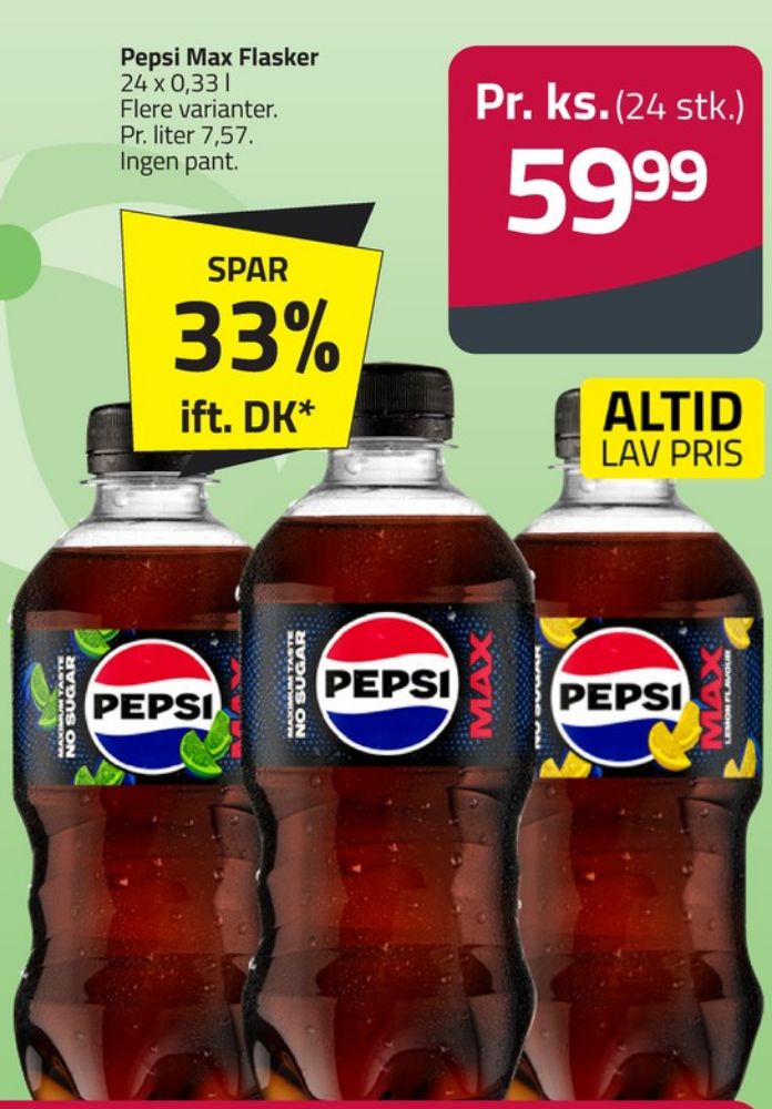 Pepsi Max Lemon, Cola 24 pk.