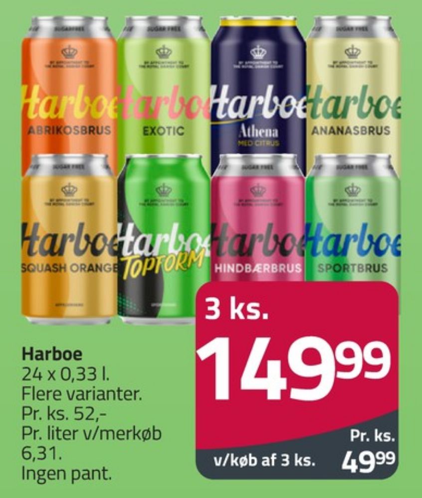 Harboe Hindbærbrus, Hindbærsodavand 24 pk.