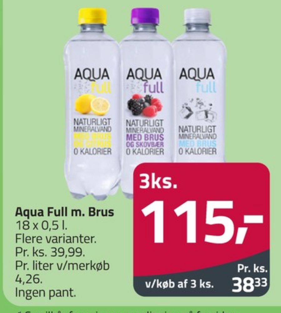 Aqua Full, Mineralvand med brus og skovbær 18 ik.