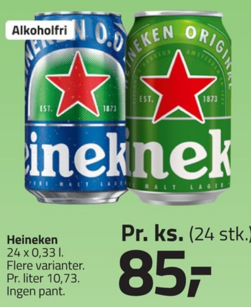 Heineken, Øl 24 pk.