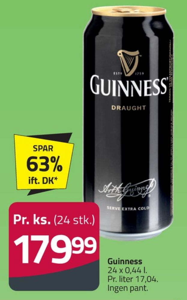 Guinness Draught, Specialøl 24 pk.