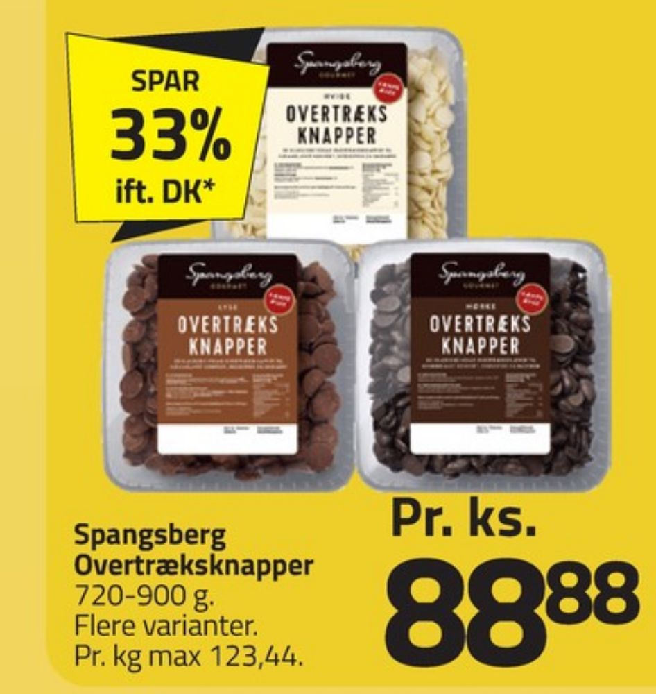 Spangsberg, Overtræksknapper Hvide