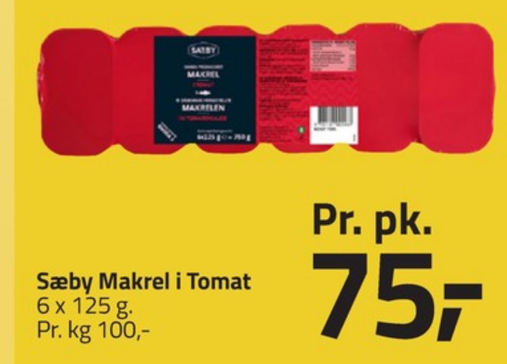 Sæby, Makrelfilet i Tomat