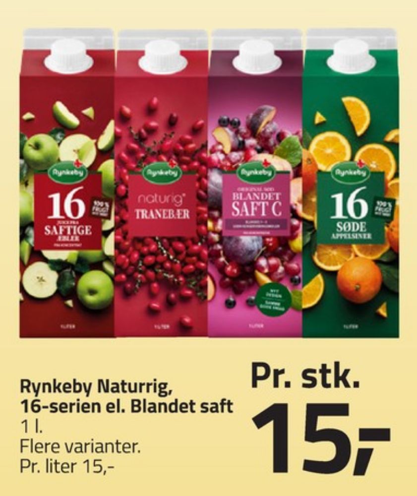 Rynkeby, 16 Saftige Æbler