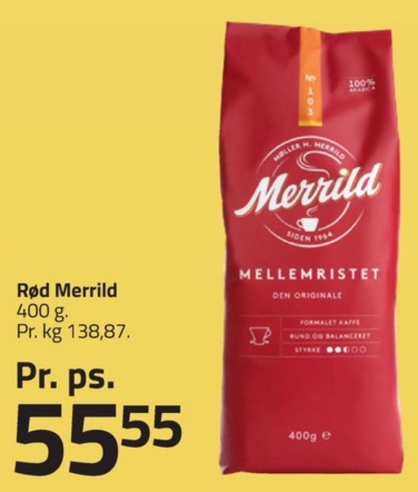 Merrild Mellemristet, Kaffe Formalet