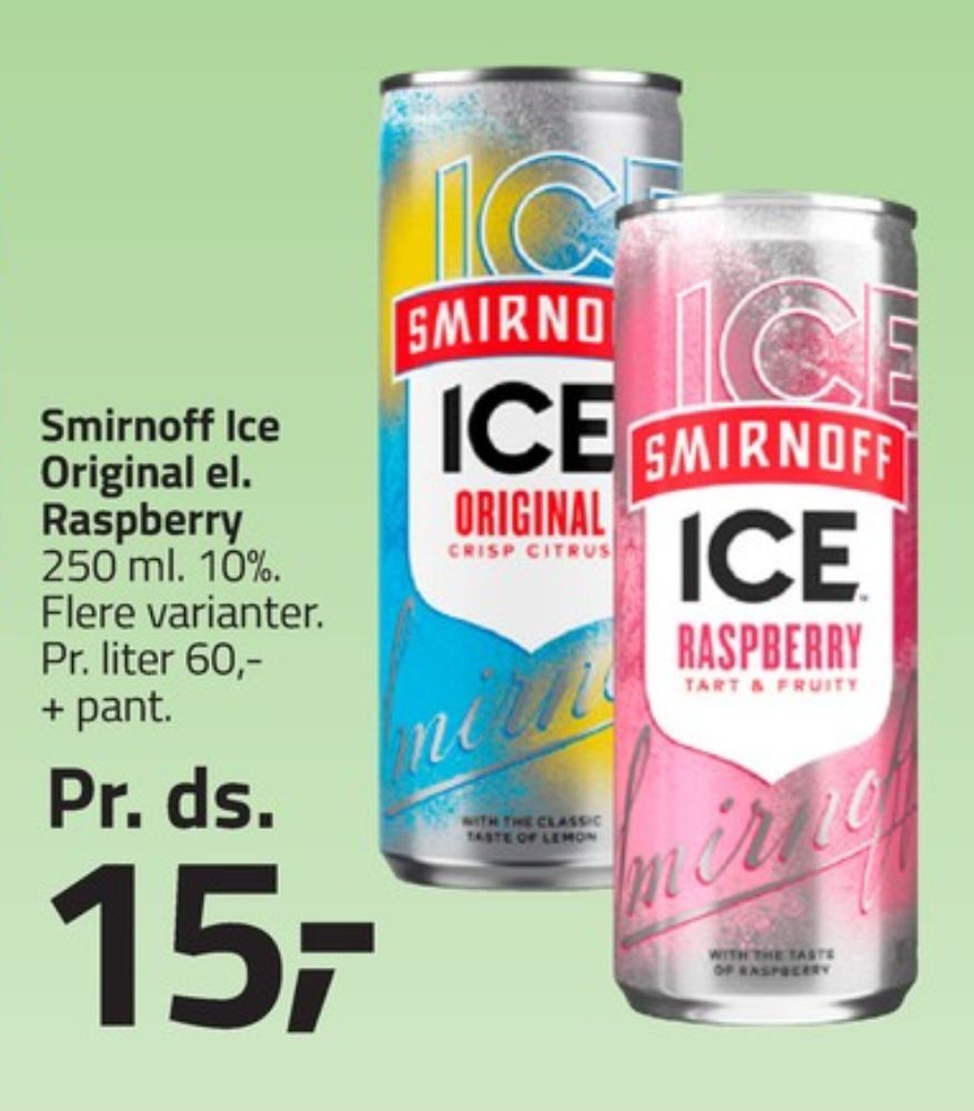Smirnoff Ice Raspberry, Raspberry RTD