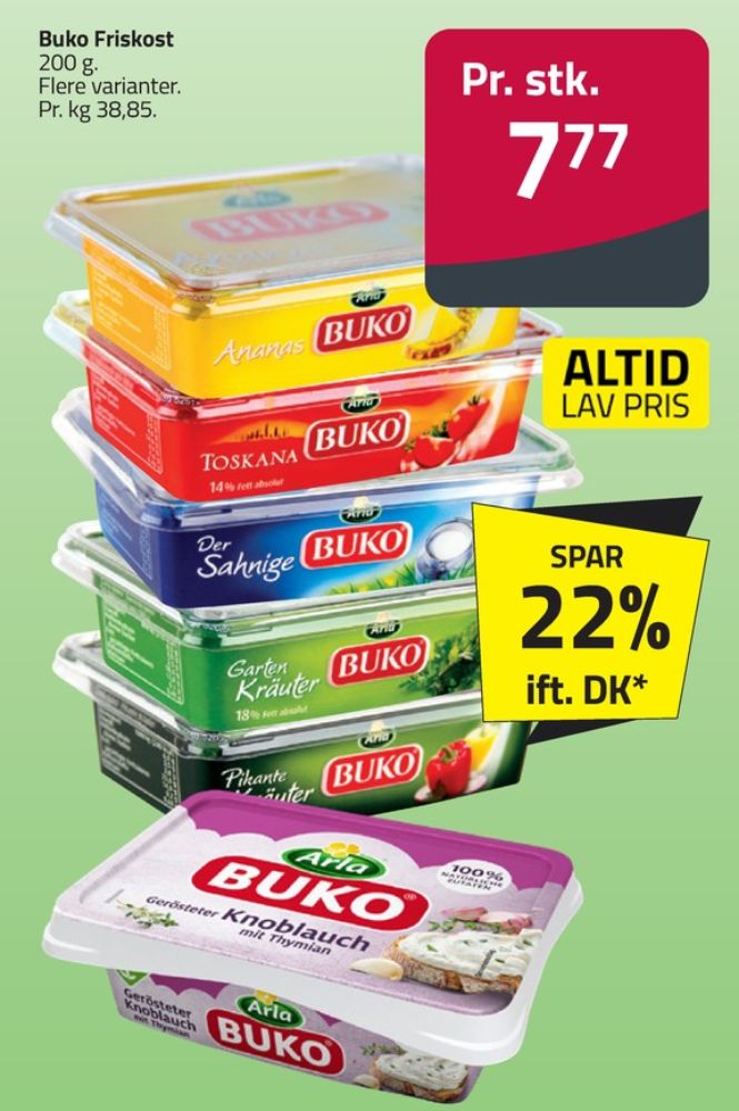Buko, Smøreost Pikante Kräuter