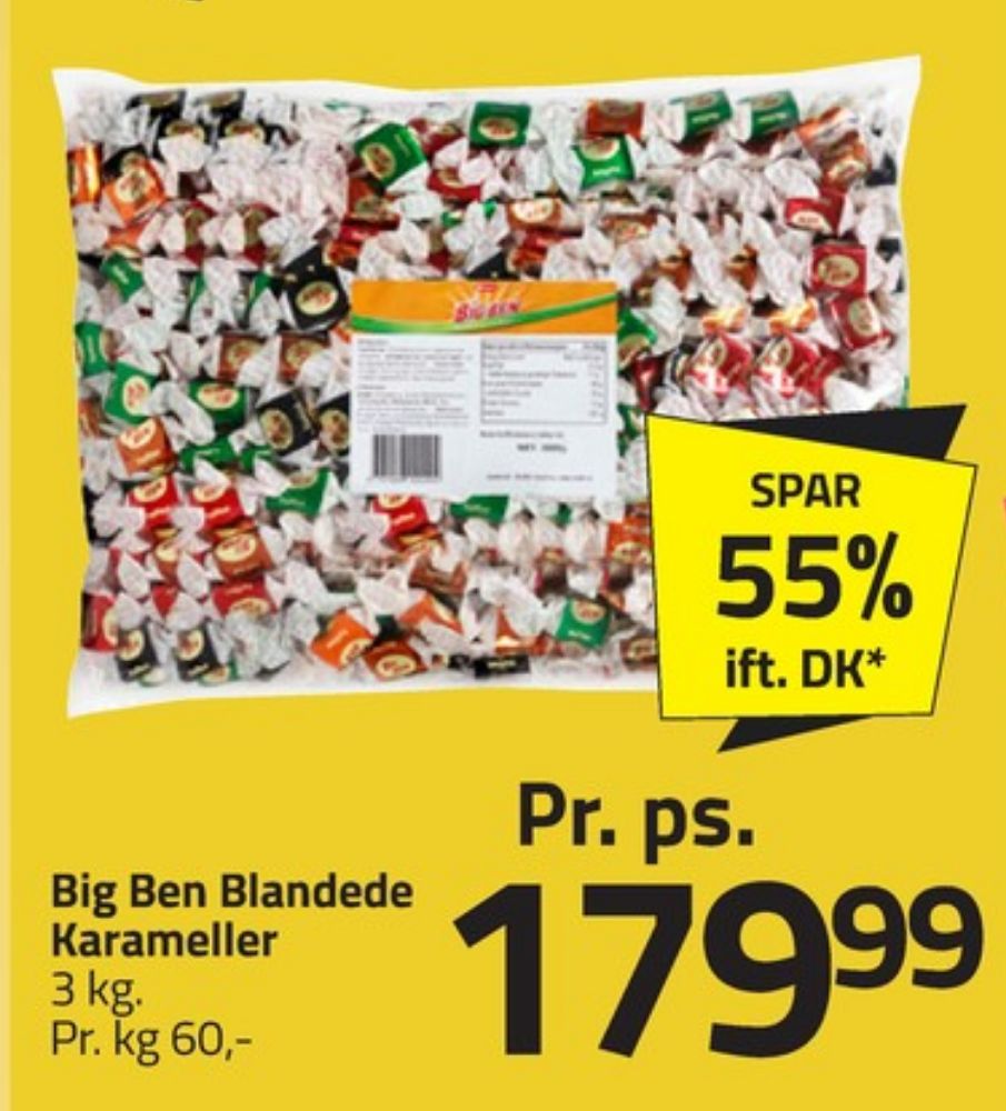 Carletti Big Ben, Karameller Blandede