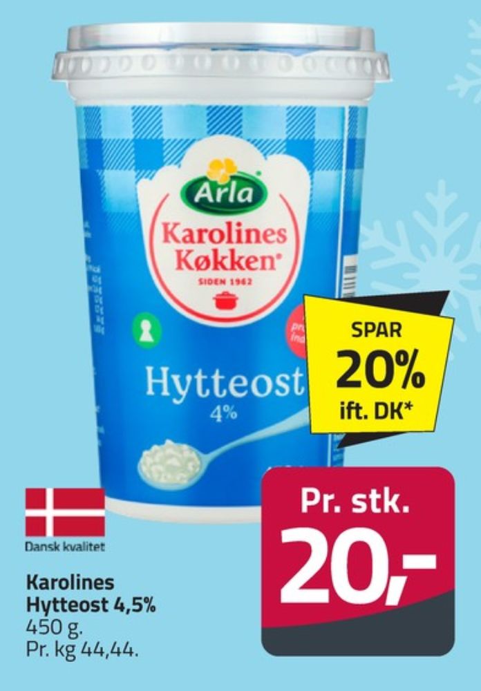 Karolines, Hytteost 4%