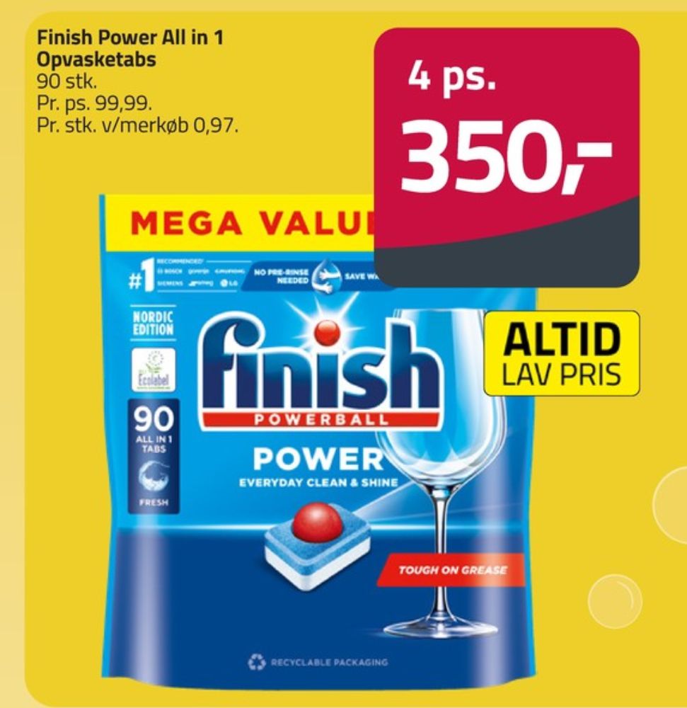 Finish, Maskinopvask-tabs