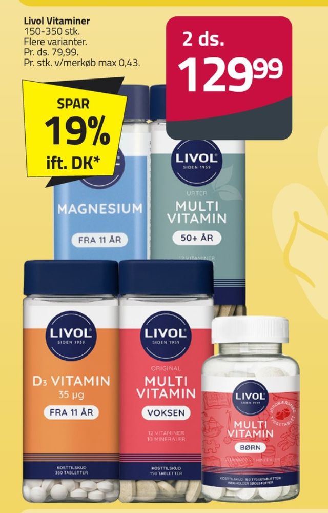 Livol Multi, Vitaminer