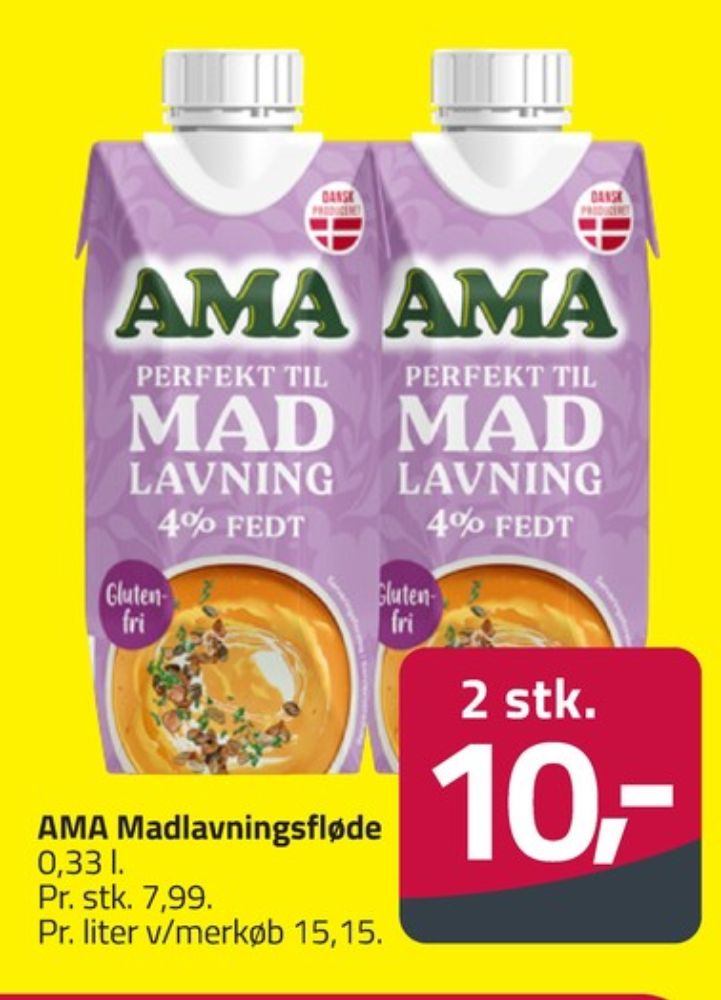 Ama, Madlavningsfløde 4%