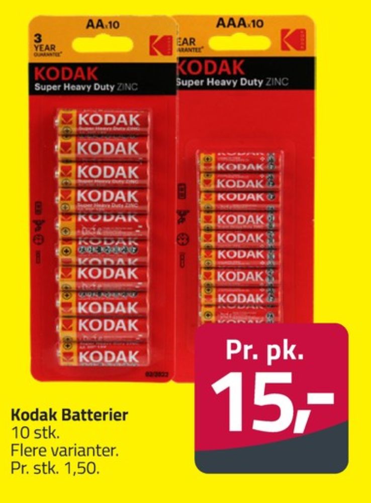 Kodak, Batterier