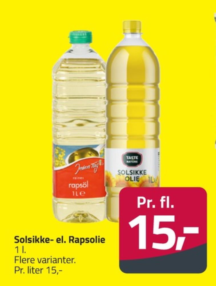 Jeden Tag, Rapsolie