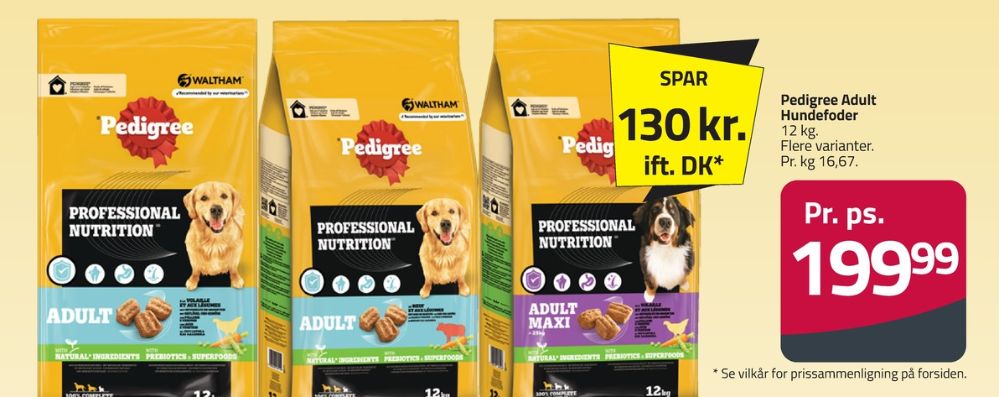 Pedigree, Hundefoder