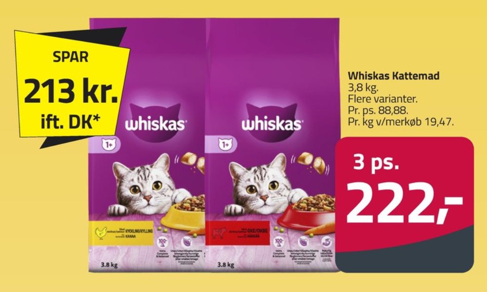 Whiskas, Kattefoder