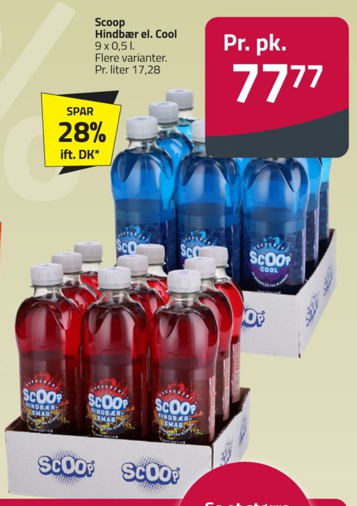Scoop, Hindbærsmag Læskedrik 
