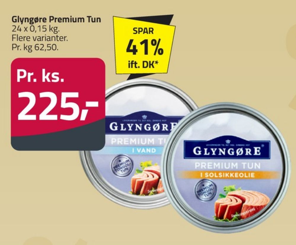 Glyngøre, Premium tun i solsikke olie