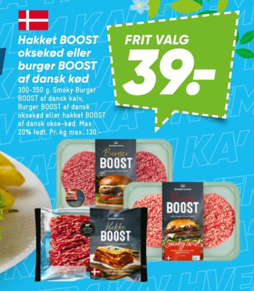 Danish Crown Burger Boost, Hakkebøffer
