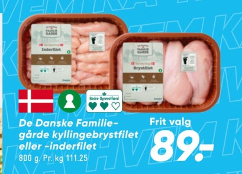 De Danske Familiegårde, Kyllingeinderfileter