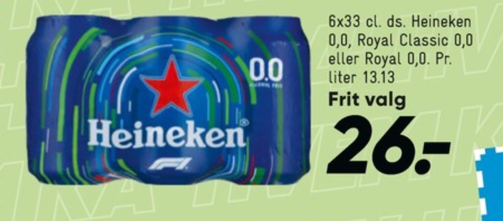 Royal 0,0 Classic, Øl - Alkoholfri 6 pk.