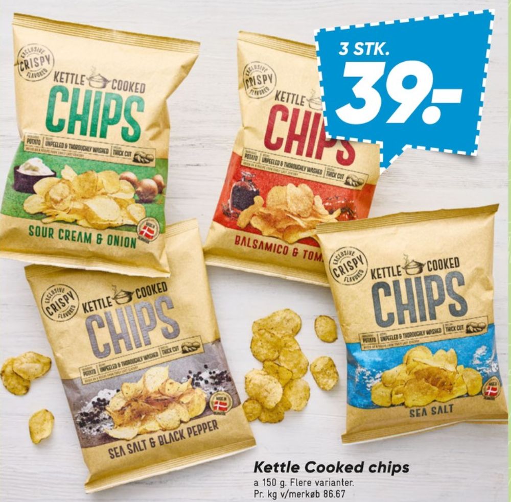 Kettle Cooked Chips, Sea Salt & Black Pepper Chips